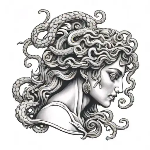 Medusa Greek Mythology Face