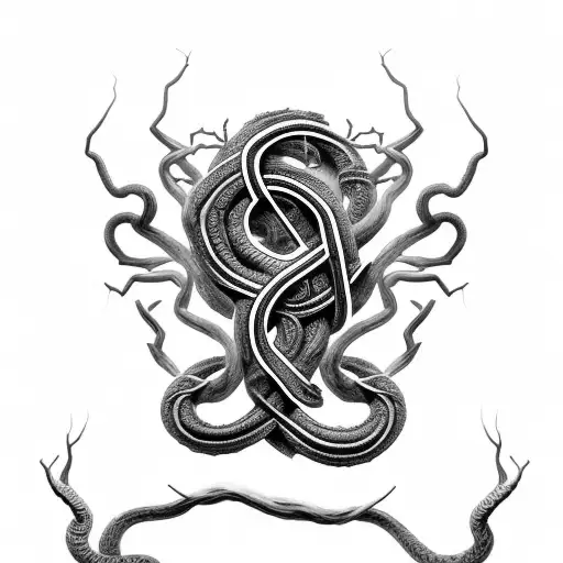 Jormungandr Tree Norse Runes Blood Mythical