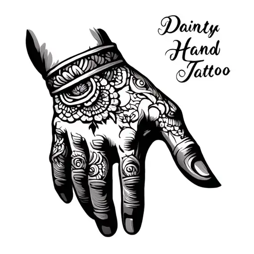 Dainty Hansa Hand Tattoo For Men