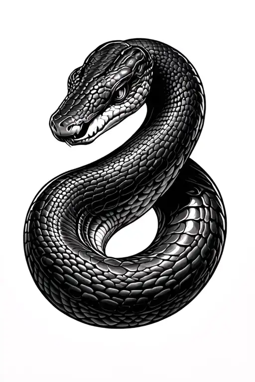 Black And White Snake