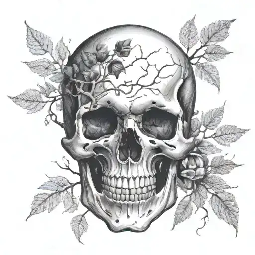 Skull With Tree Growing Out