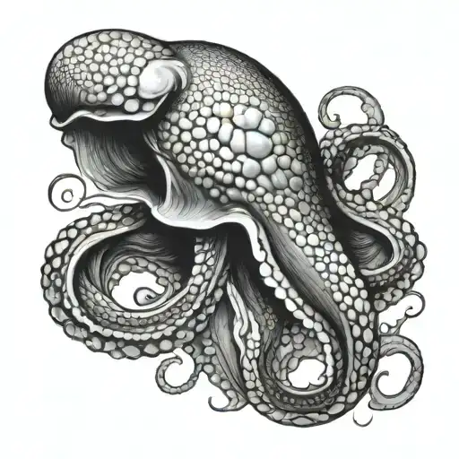 A Cuttle Fish Holding The World