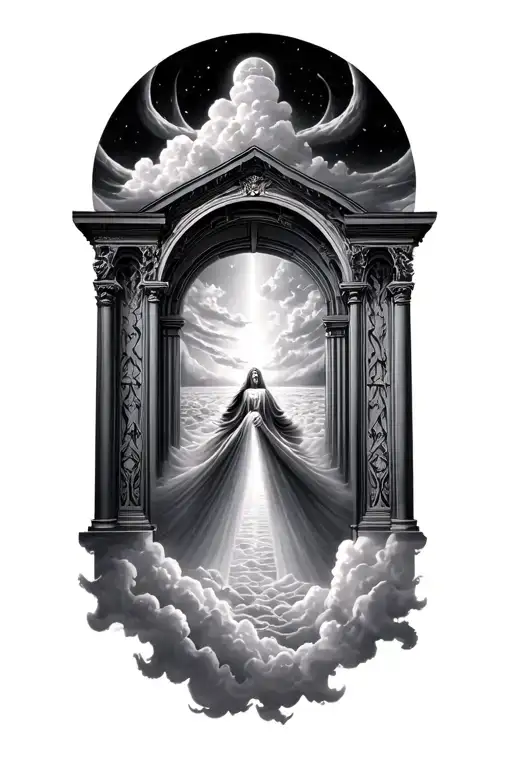 Heavens Gates And Clouds