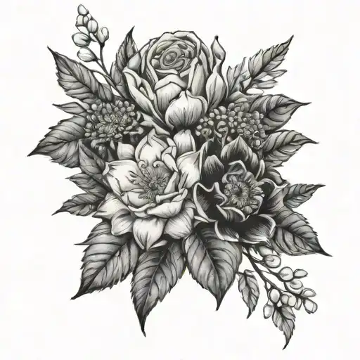 May June Birth Flower Bouquet