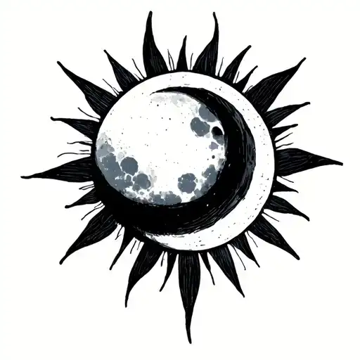 Minimalist Moon Sun
