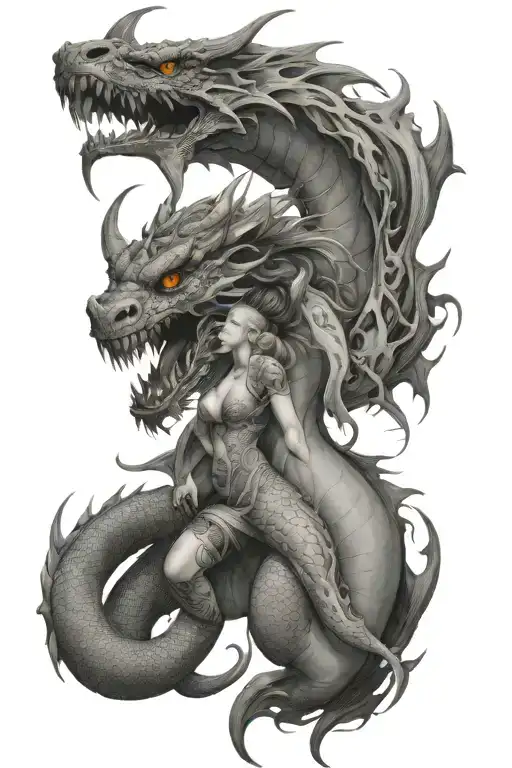 Dragon With Demon Girl