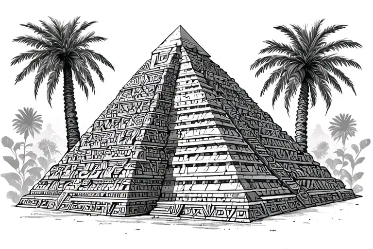 Aztec Pyramid Surrounded