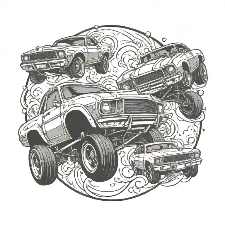 Two Fierce Cars Fighting