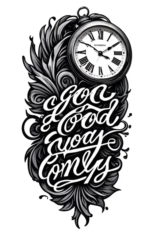 A Clock With The Quote Only On The Shoulder Saying A Good Quote