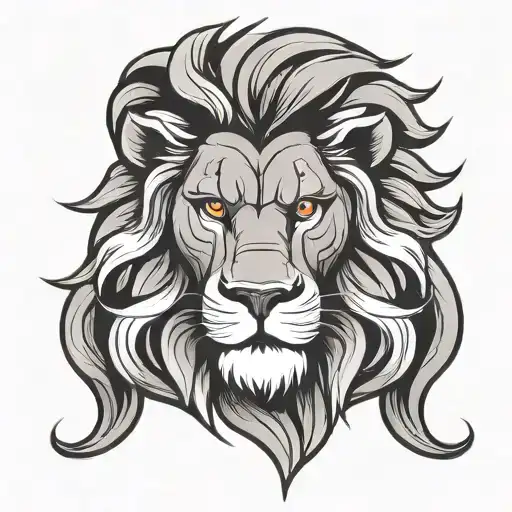 Angry Lion Cartoon Character