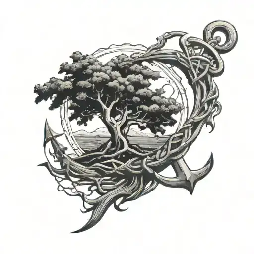 Anchor And Tree Norse Mythology