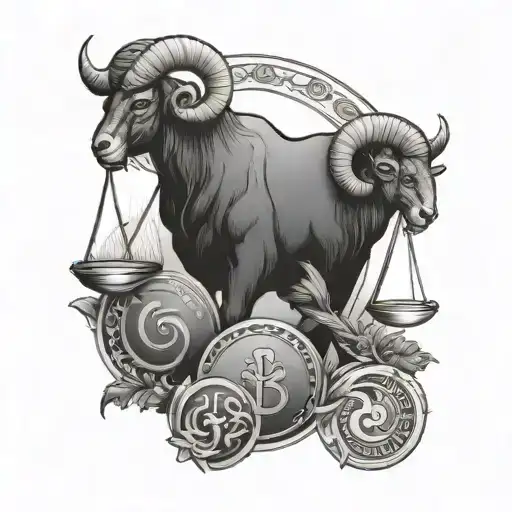 Aries And Libra Zodiac Symbol
