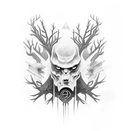 Dark Forest And Space Sleeve Representing Life