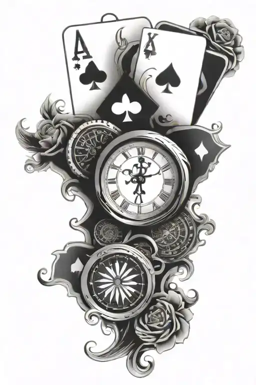 Poker Cards Clock