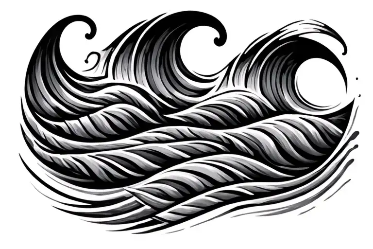 Ethnic Linear Ocean Waves