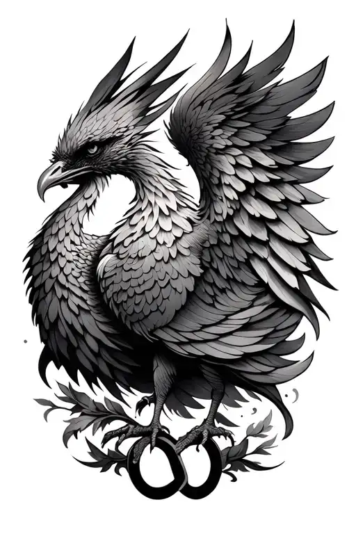 Phoenix Bird With Infinity Symbol