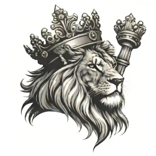 Lion Wearing A Crown