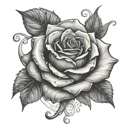 Sagittarius And Aries Infused Rose In A Realistic