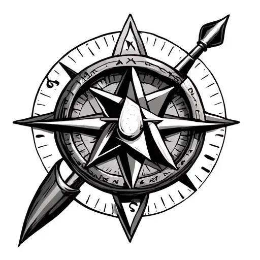 A Compass With A Star Of David