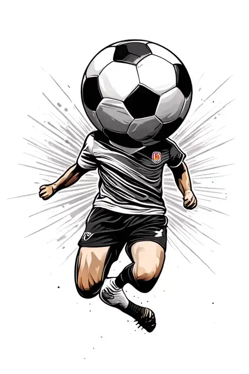 Kicking Soccer Ball Intertwined