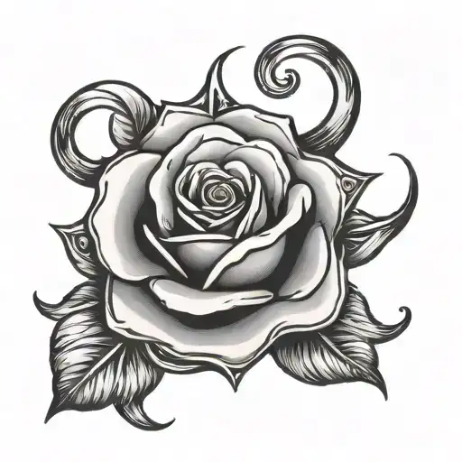 Infinite Sign With Rose Inside