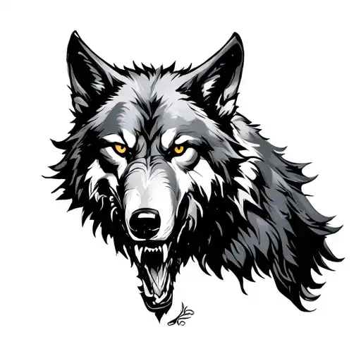 Giant Wolf Kills Odin God