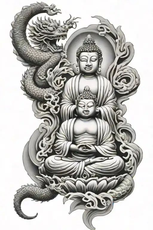 Buddha And Dragon
