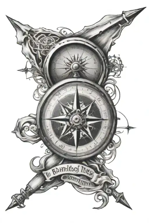 3D Compass With The Words Bring Me The Horizon In The Background