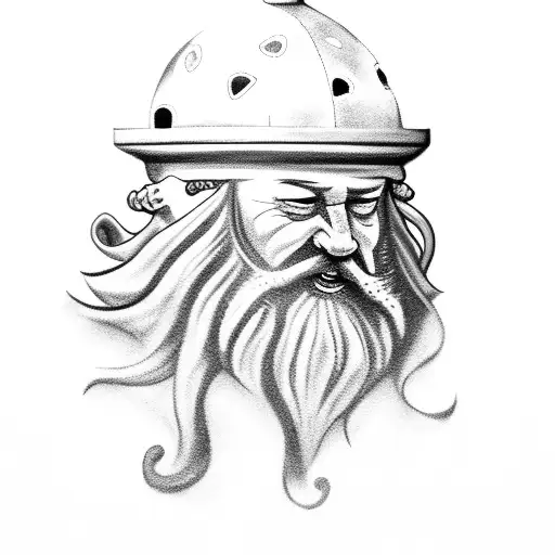 Realistic King Neptune With Lighthouse