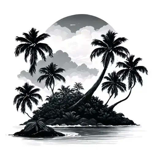 Hawaiian Islands With Trees