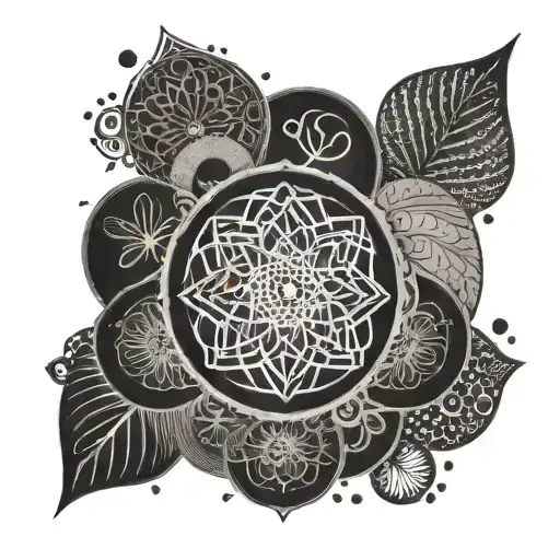 Unalome Symbol Geometric Dot Work Hard