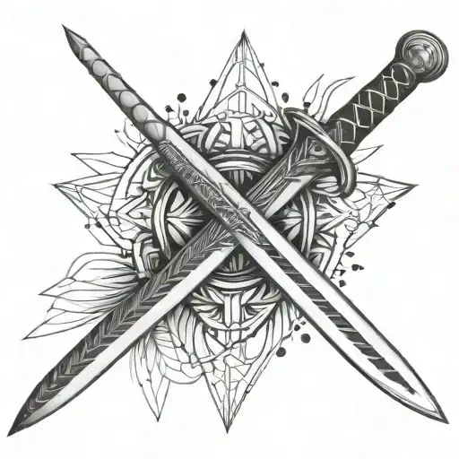 Sword Geometric Dot Work