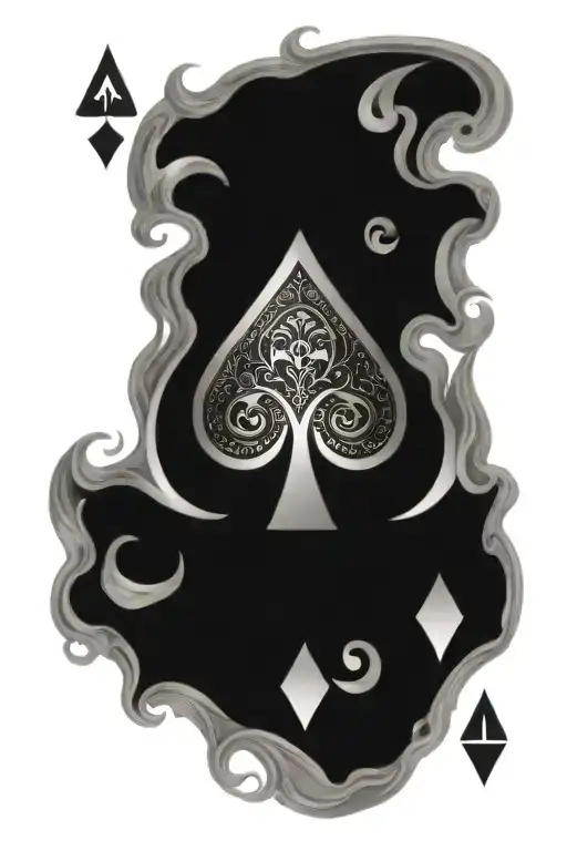 Slightly Burn Ace Of Spades Card