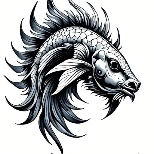 Pisces And Saguitarrius Combine Tribal