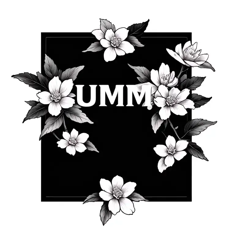 Summ Sign And Sakura Petals Flowers