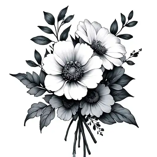 Dainty Flower Boquet Held Together