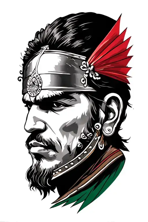 Mexican Warrior Mexican Flag