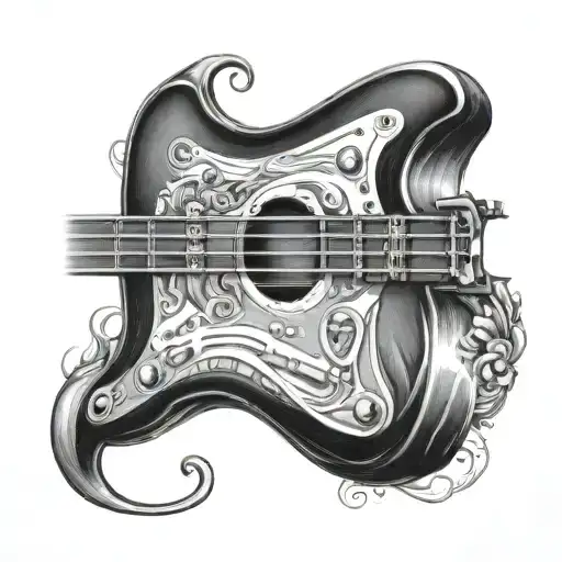 Guitar Memory Tattoo For Grandpa