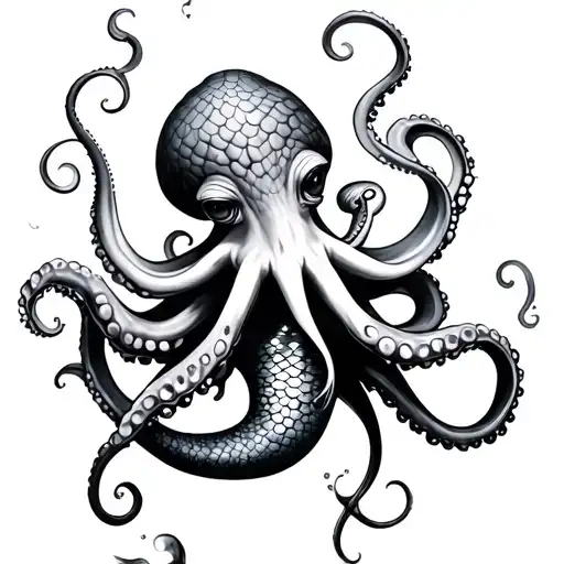 Octopus Holding A Mermaid