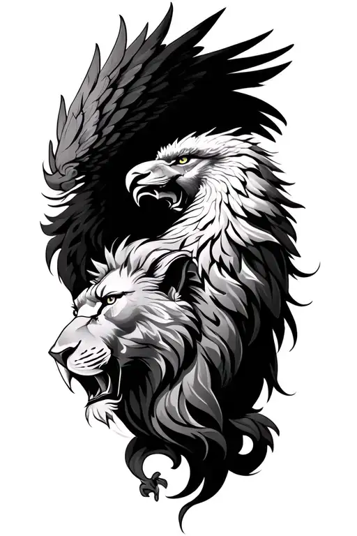 Roaring Lion And Phoenix
