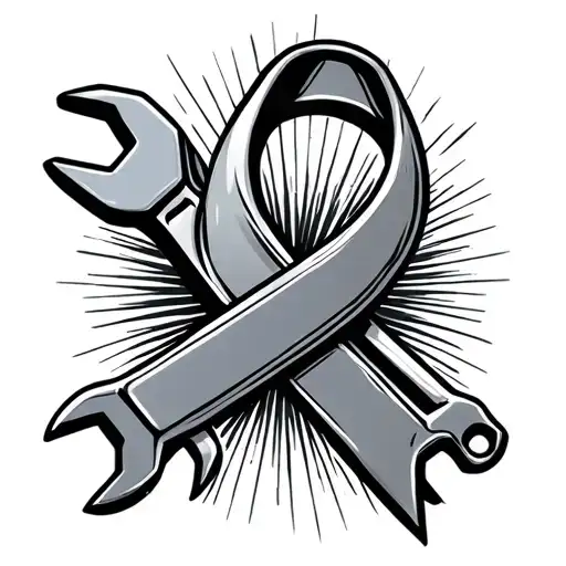 Cancer Ribbon Using Wrenches