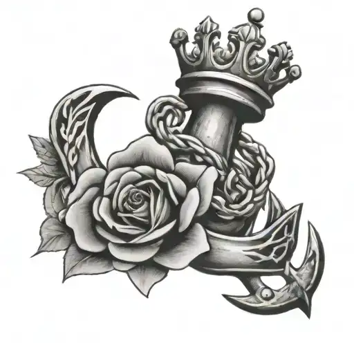 Crown Rose Anchor