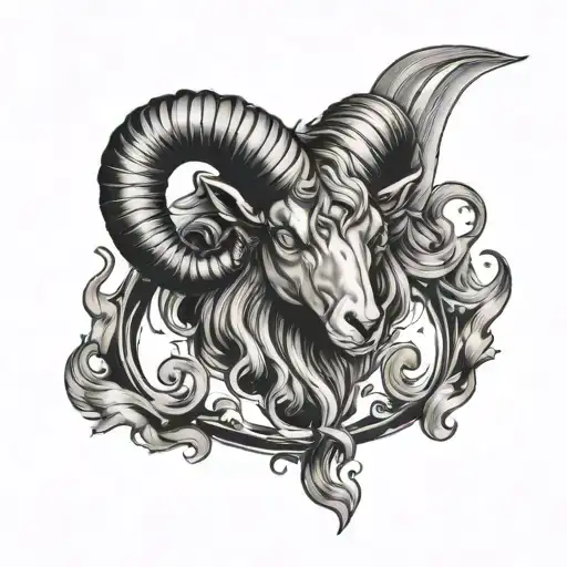 Aries Astrological Sign On Fire