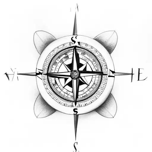 A Compass With Airplane Symbols Pointing In Different Directions