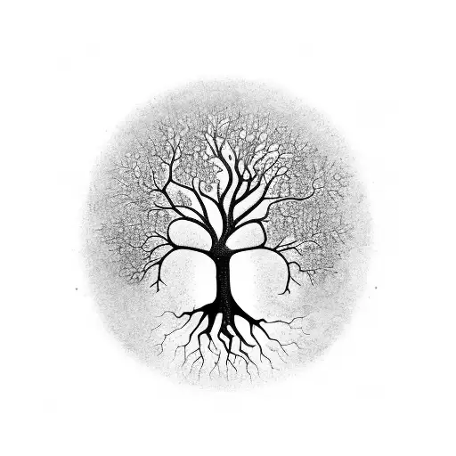 A Tree Of Life With Musical Instruments As Branches