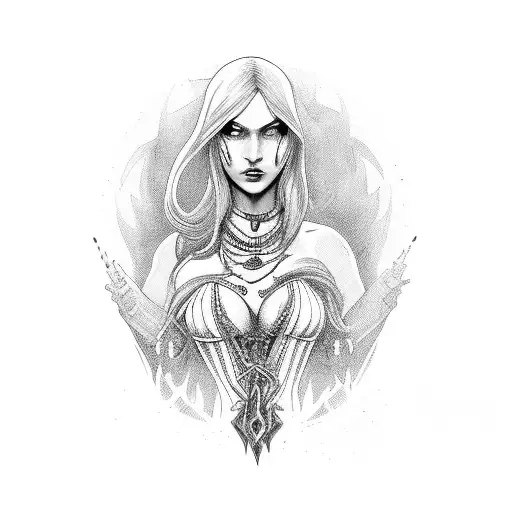 Sorceress Tarot Card