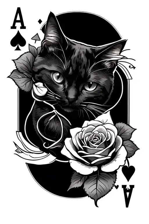 Black Cats And Roses Spades Of Ace