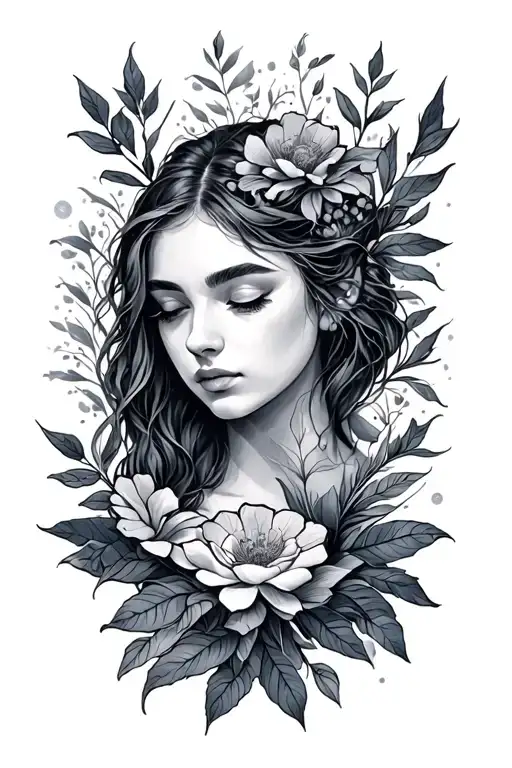 Alternitive Nature Inspired Tattoo Representing Finding Your Own Identity And Strength