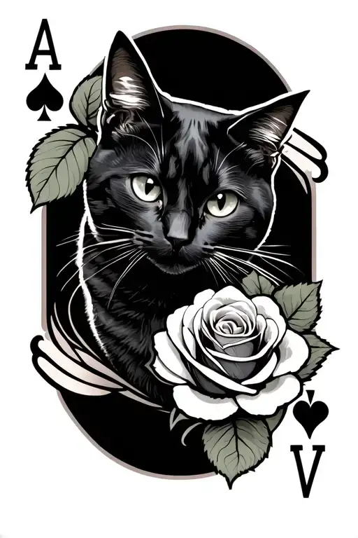 Black Cats And Roses Spades Of Ace