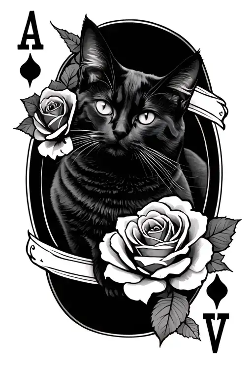 Black Cats And Roses Spades Of Ace